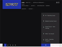 Tablet Screenshot of impact-sports.org